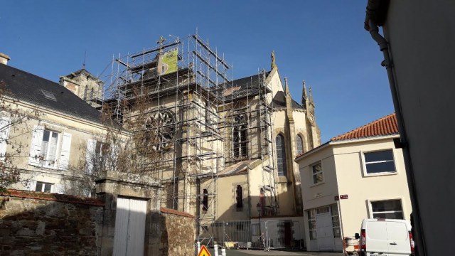 Échafaudage—Église-Saint-Jean-de-Baptiste